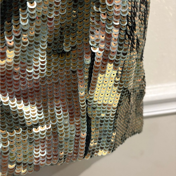 Anthropologie Maeve Sequin One-Shoulder Bow Mini Dress NWT size 8P 8 petite - Picture 7 of 9